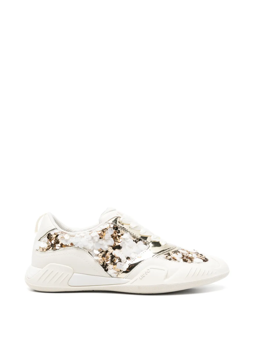 LIU JO sequin-embellished leather sneakers