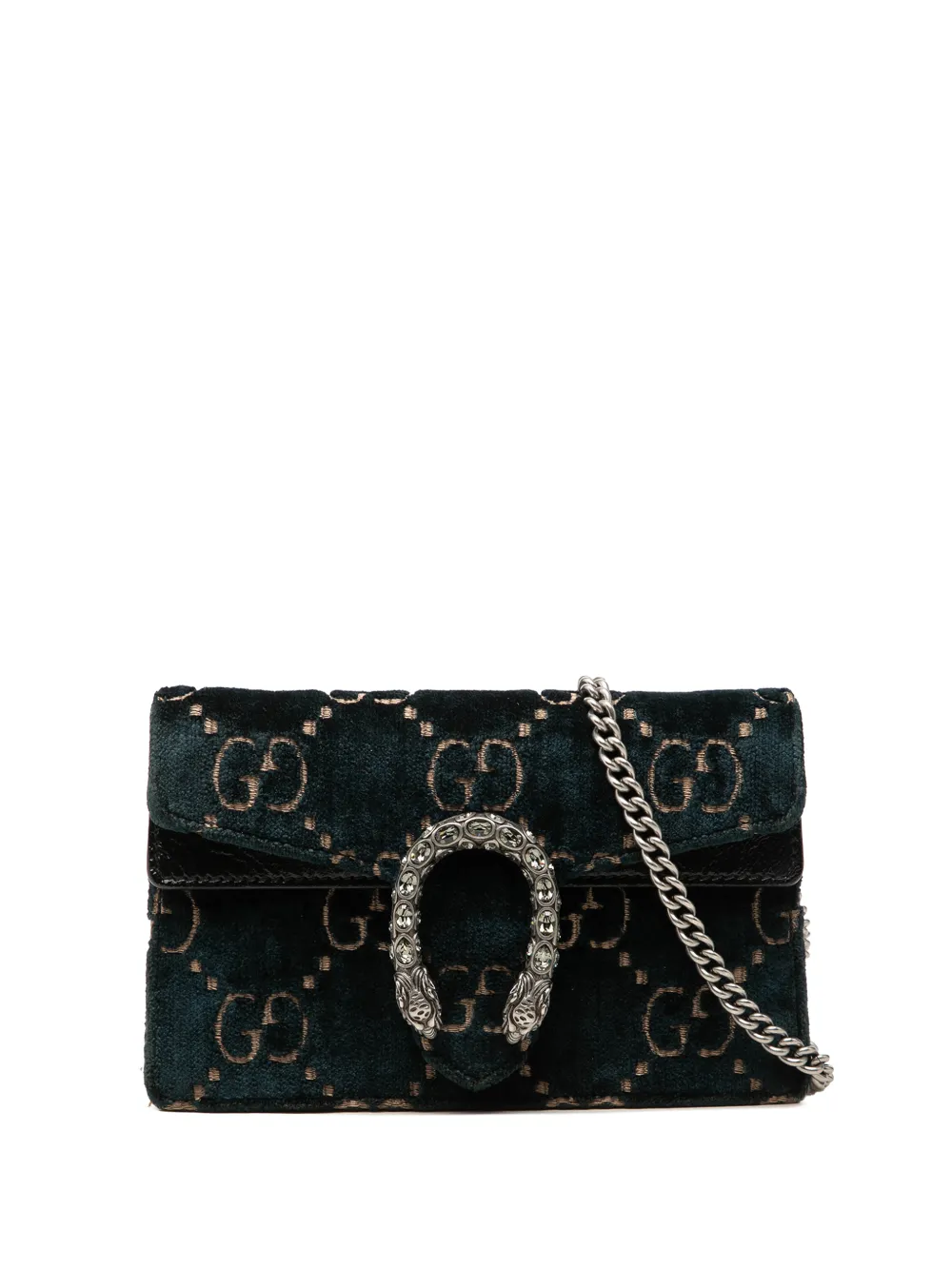 Gucci Pre-Owned 2016-2026 Mini GG Velvet Dionysus crossbody bag - Blu