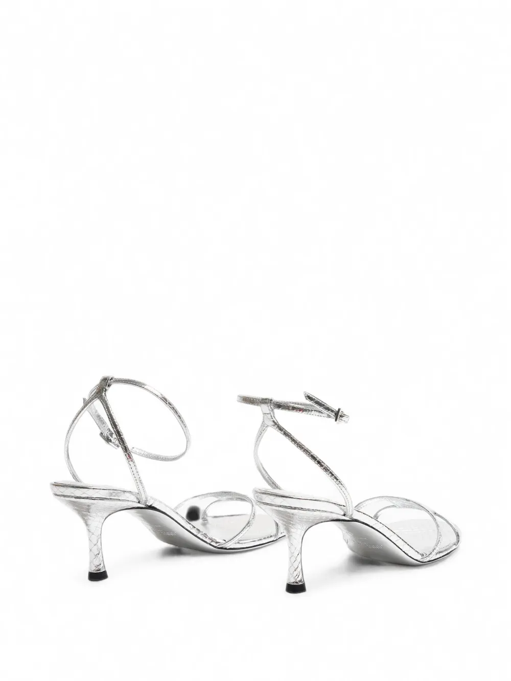 Jimmy Choo Leo 65 chocolate suede sandals Zilver