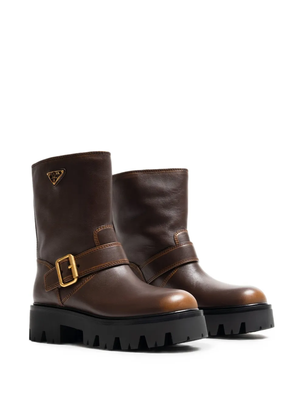 Prada Leren laarzen Bruin