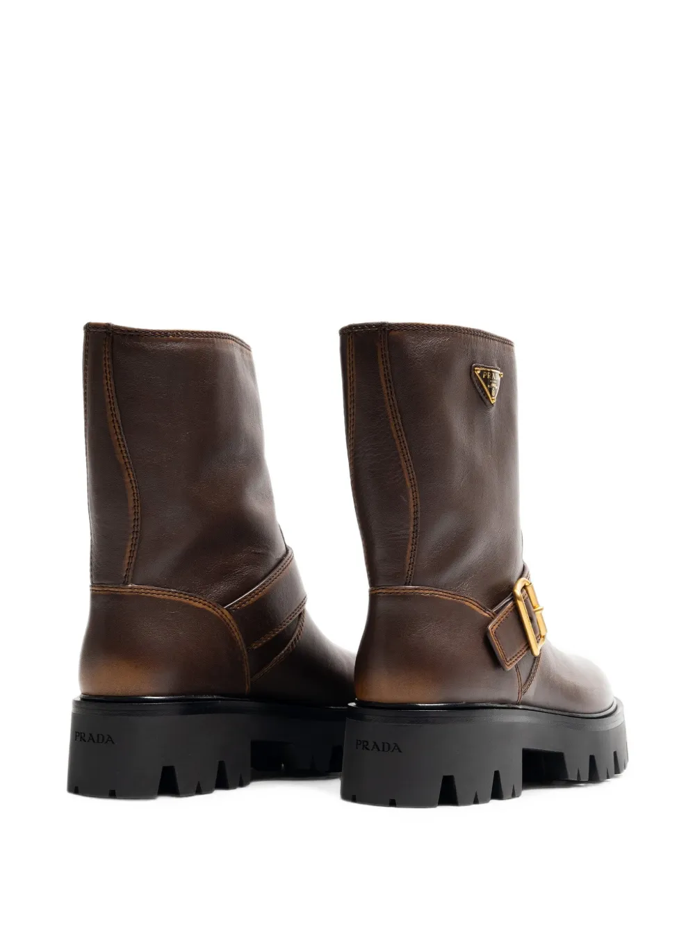 Prada Leren laarzen Bruin