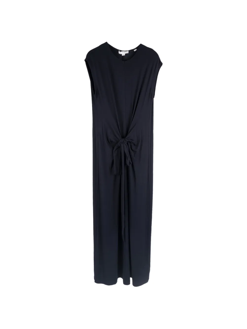 Vince knot-detail sleeveless midi dress Zwart