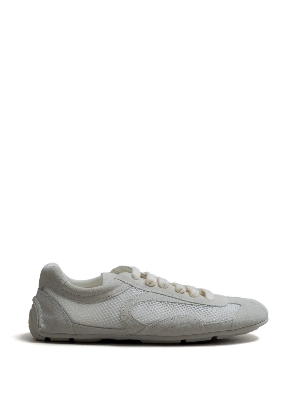 Prada panelled mesh sneakers Wit