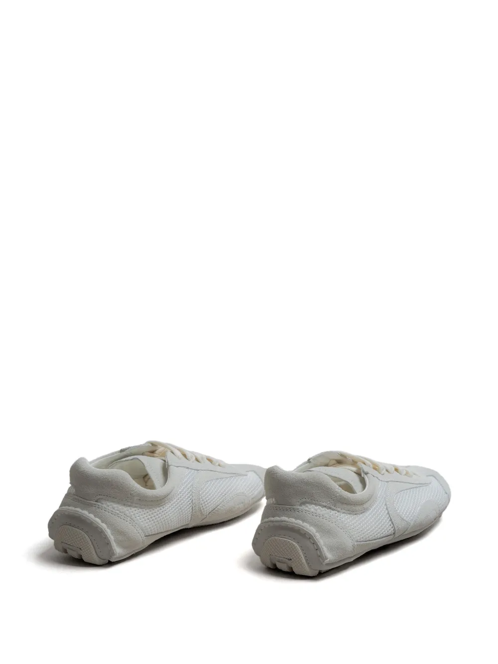 Prada panelled mesh sneakers Wit