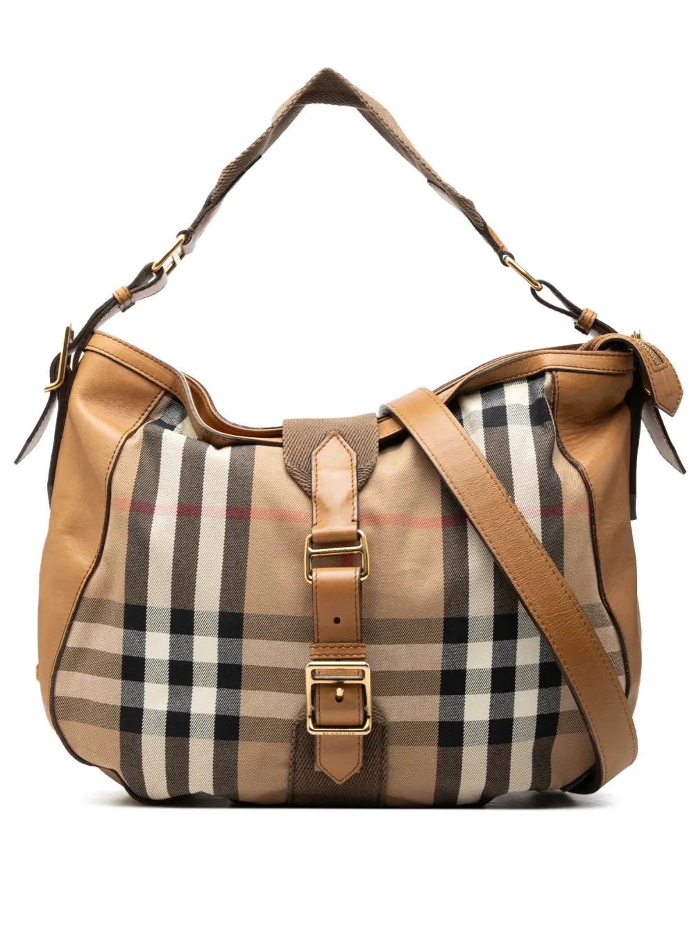 Burberry Pre-Owned 2000-2017 Medium House Check Canvas Ashwood Hobo satchel - Toni neutri