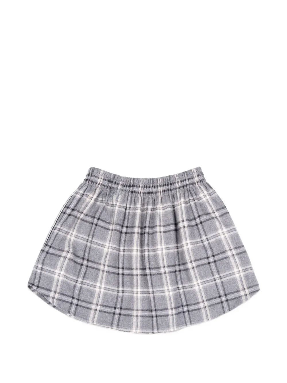 Miu Mini-rok met A-lijn en ruit-patroon Grijs