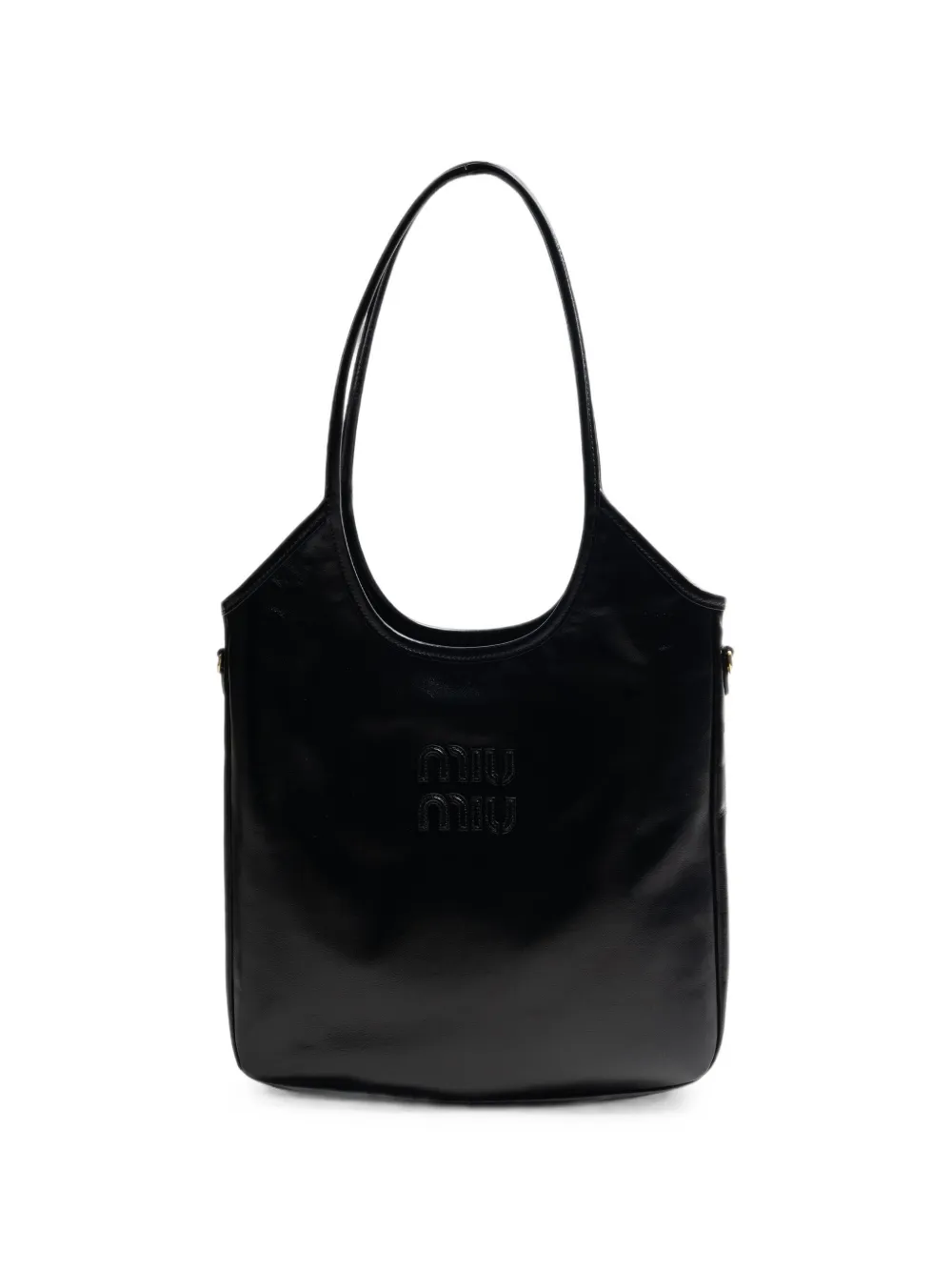 Miu Ivy leren tas Zwart