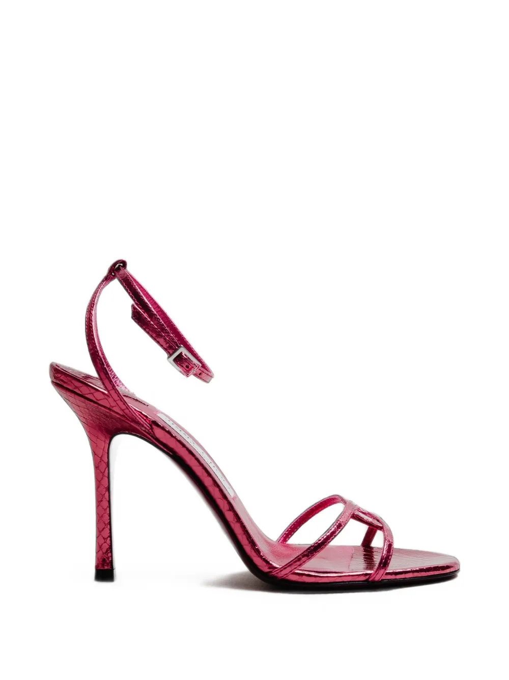 Jimmy Choo Leo metallic leather sandals