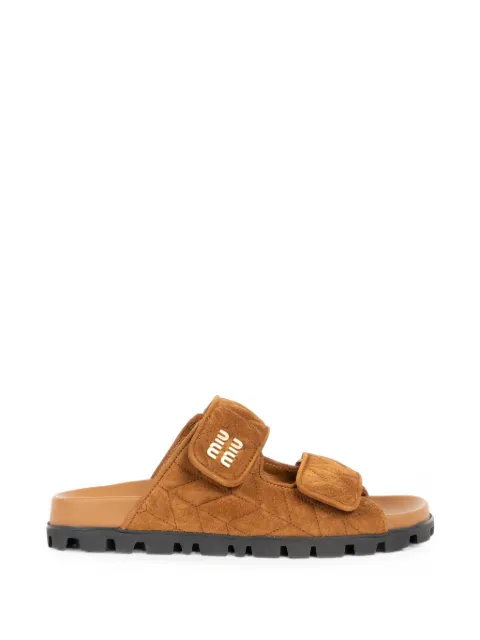 Miu Miu quilted touch-strap sandals