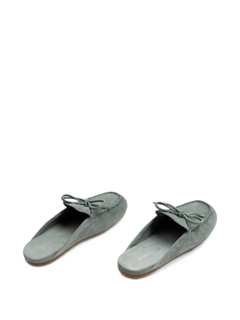 Miu suede deck mules Blauw