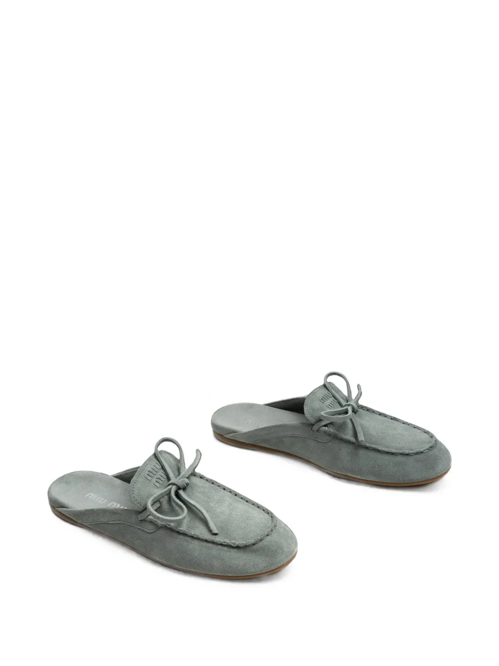 Miu suede deck mules Blauw