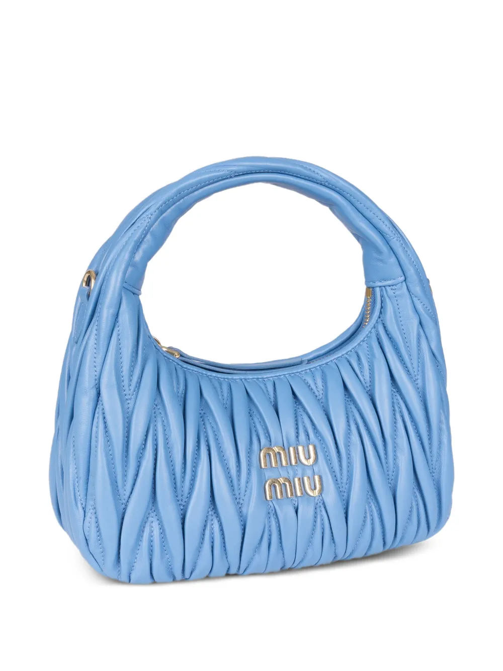 Miu Wander matelassé nappaleren tas Blauw