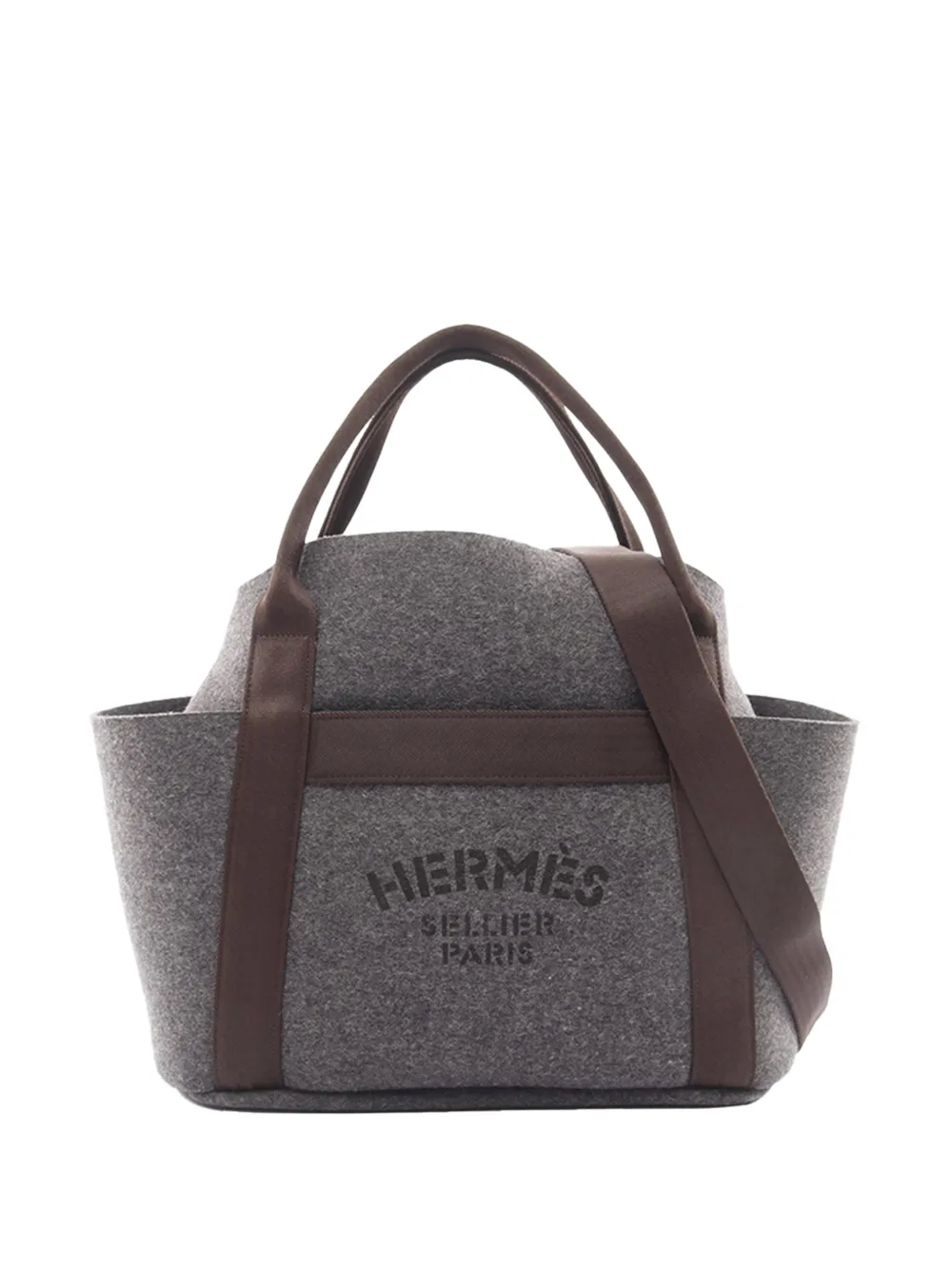 Hermès Pre-Owned 2020 Feutre Sac de Pansage Groom Bag satchel - Grigio