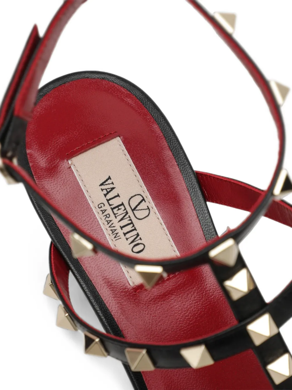 Valentino Garavani Rockstud Court Shoes in kid-leather 40mm Zwart