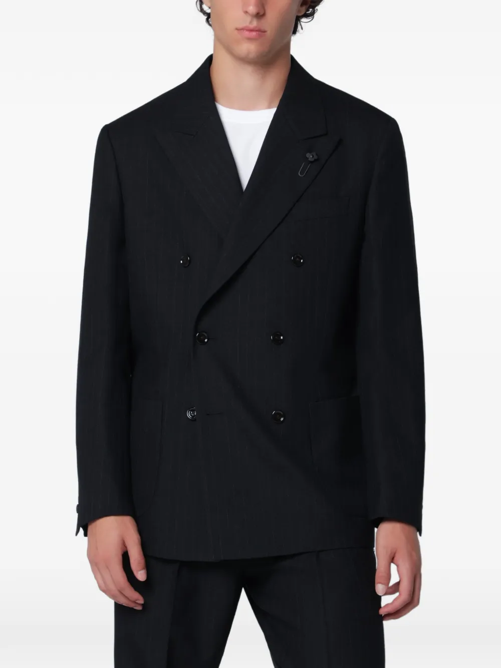 Lardini pinstripe double-breasted blazer