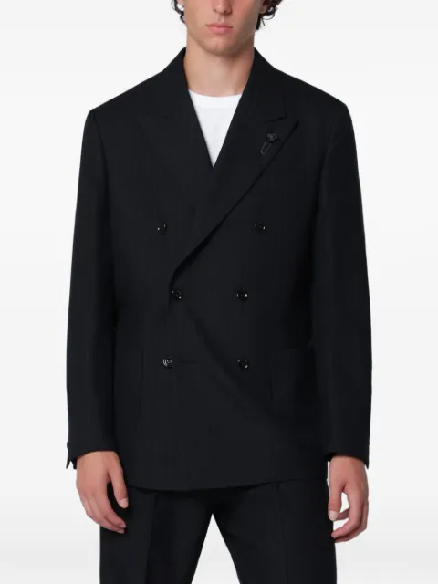 Lardini pinstripe double-breasted blazer