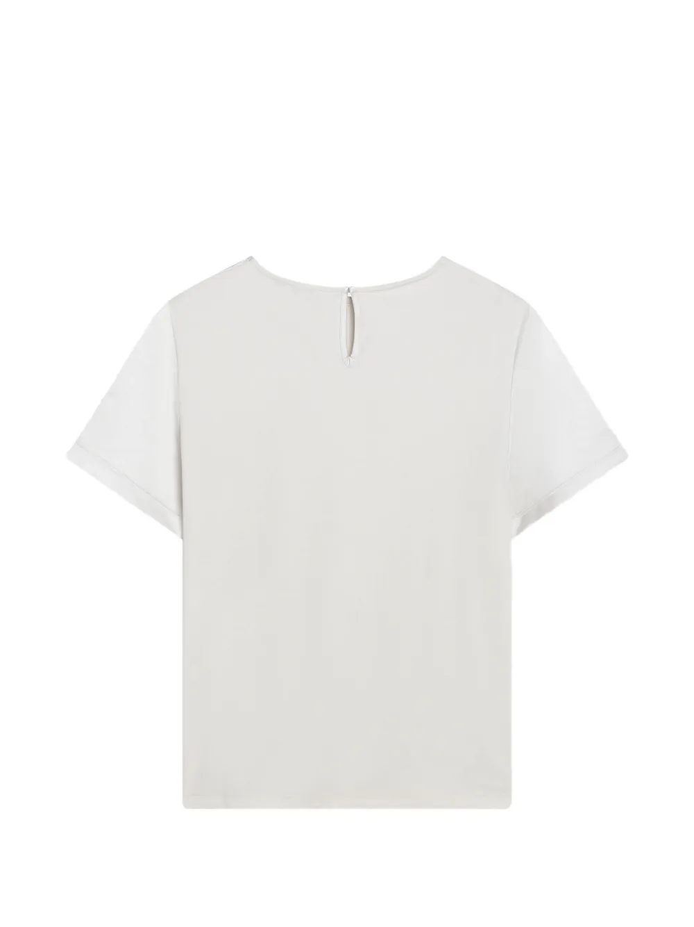 Weekend Max Mara Satijnen T-shirt met ronde hals ivoor Beige