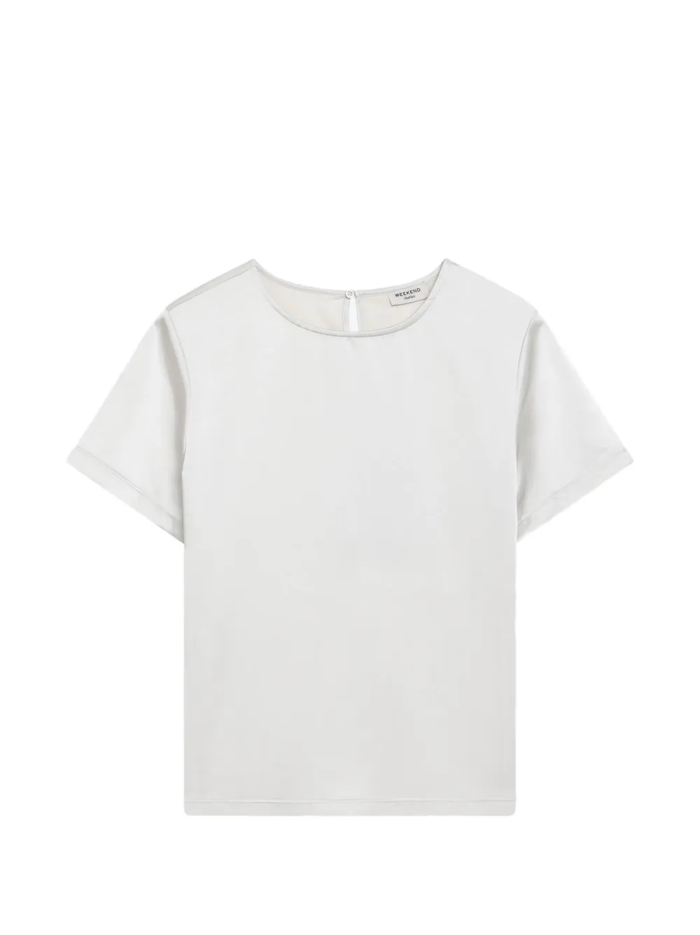Weekend Max Mara satin crew-neck T-shirt - ivory - Toni neutri