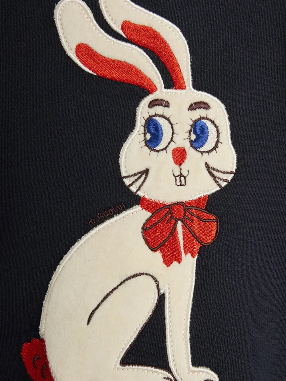 Mini Rodini rabbit-patch sweatshirt Zwart