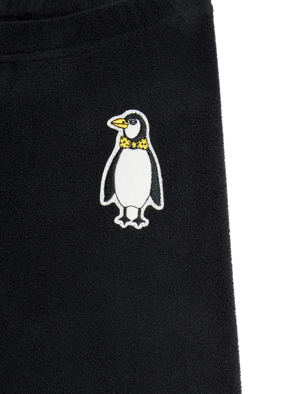 Mini Rodini Broek met pinguïn-patch Zwart