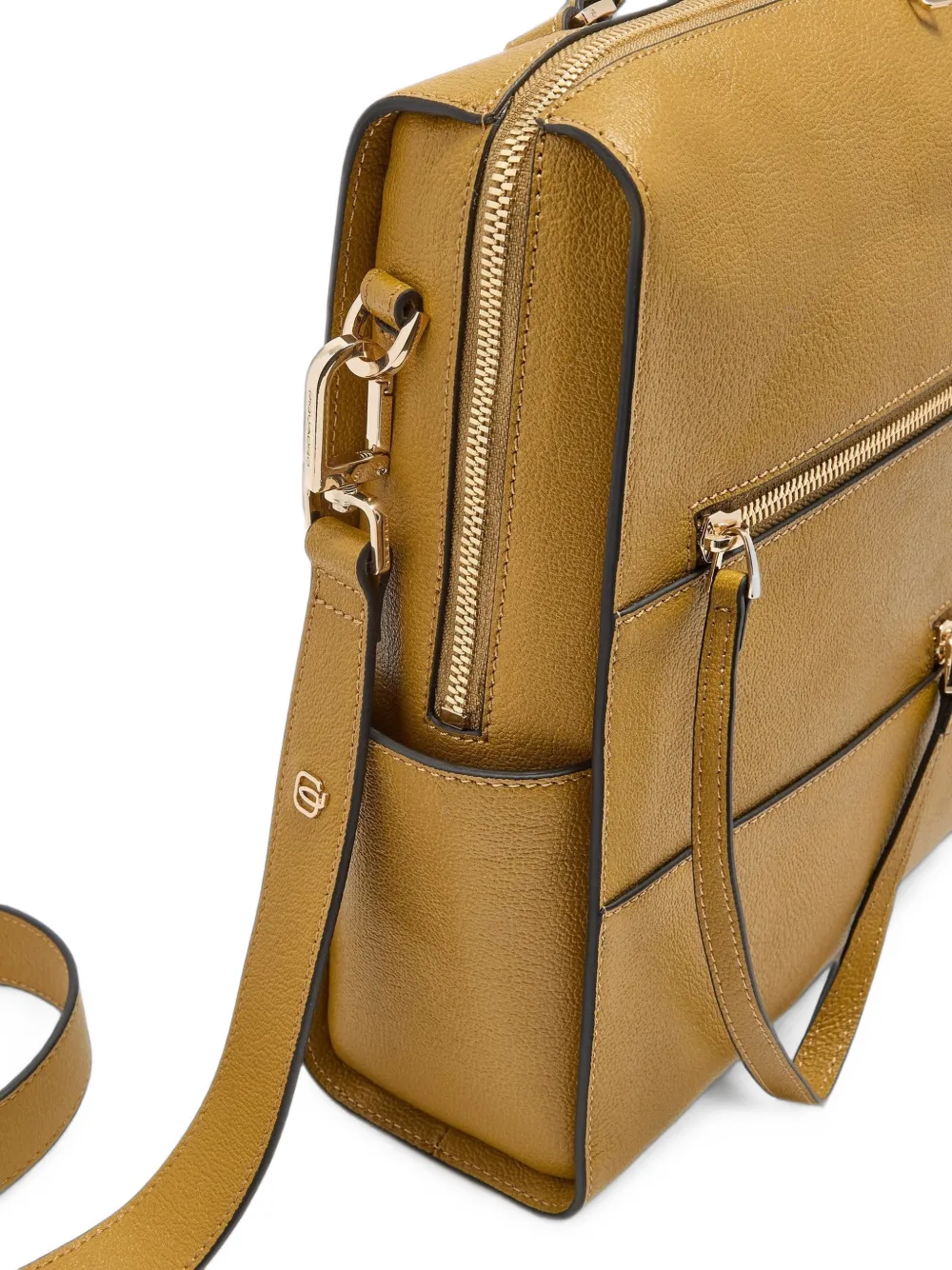 PIQUADRO Laptoptas met logoplakkaat Geel