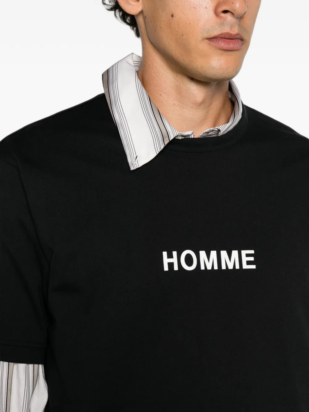 Comme des Garçons Homme T-shirt met logoprint Zwart