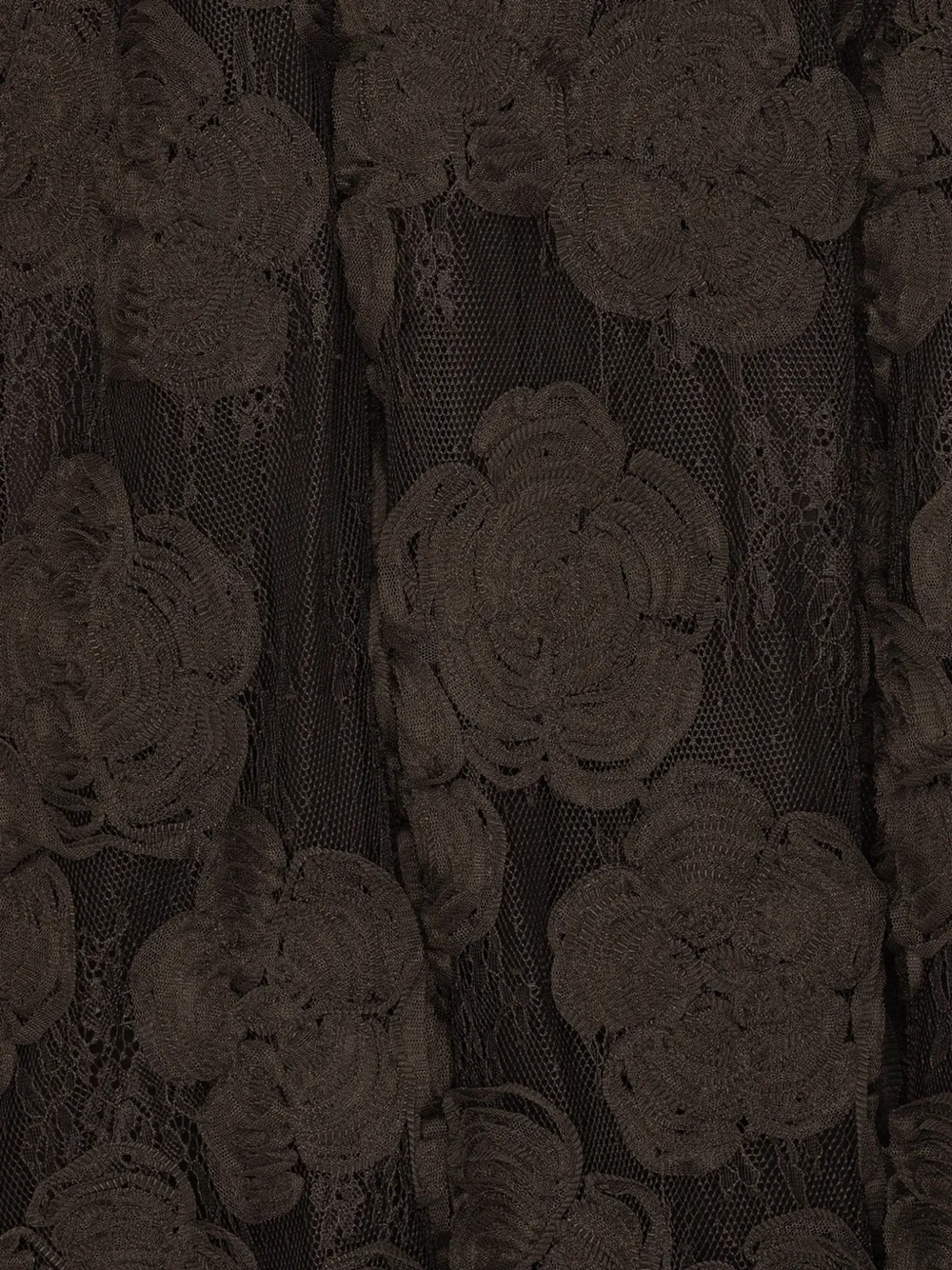 ROTATE BIRGER CHRISTENSEN Midi-jurk met bloemenkant Bruin