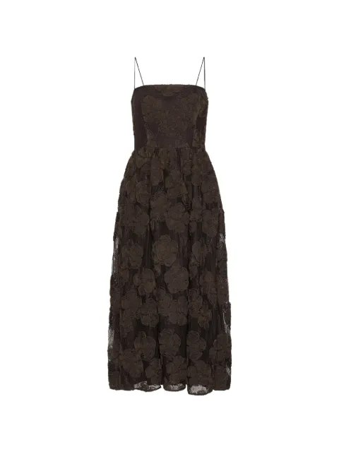 ROTATE BIRGER CHRISTENSEN robe mi-longue à fleurs en dentelle