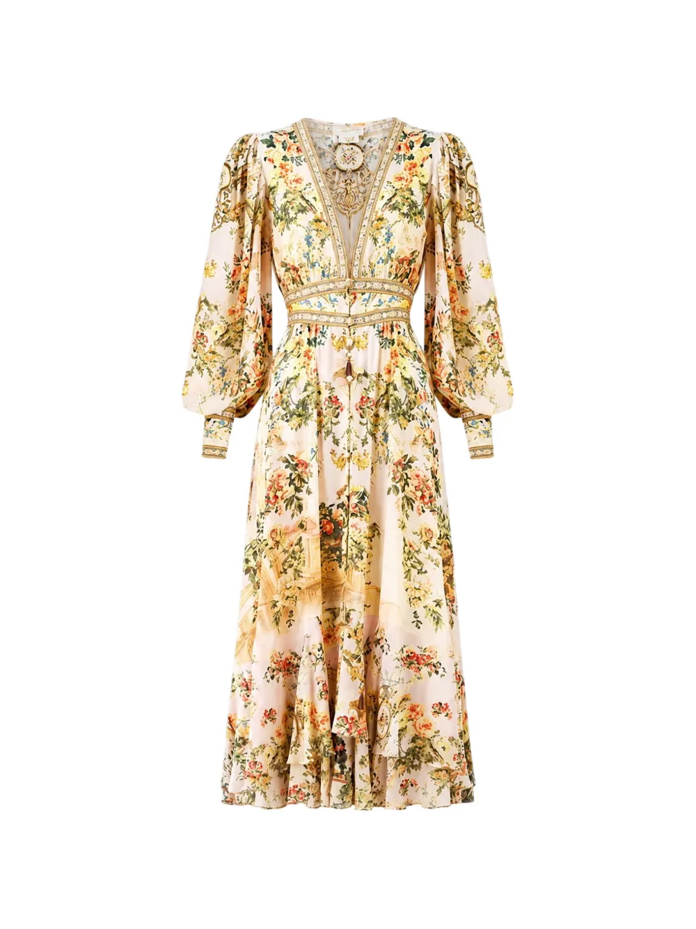 Camilla Twilight in Istanbul silk maxi dress - Toni neutri