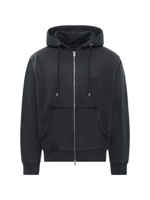 Wooyoungmi washed logo-print hoodie