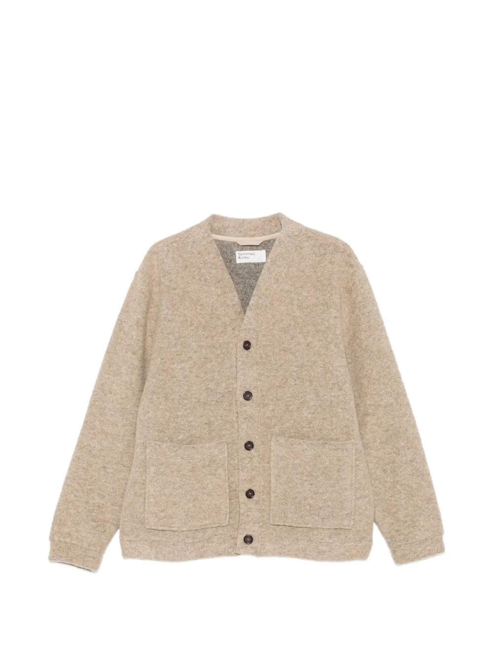 Universal Works button-up wool cardigan Beige