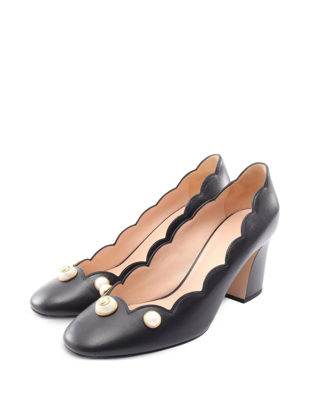 Gucci Pre-Owned 2010s Double G faux-pearl pumps - Schwarz