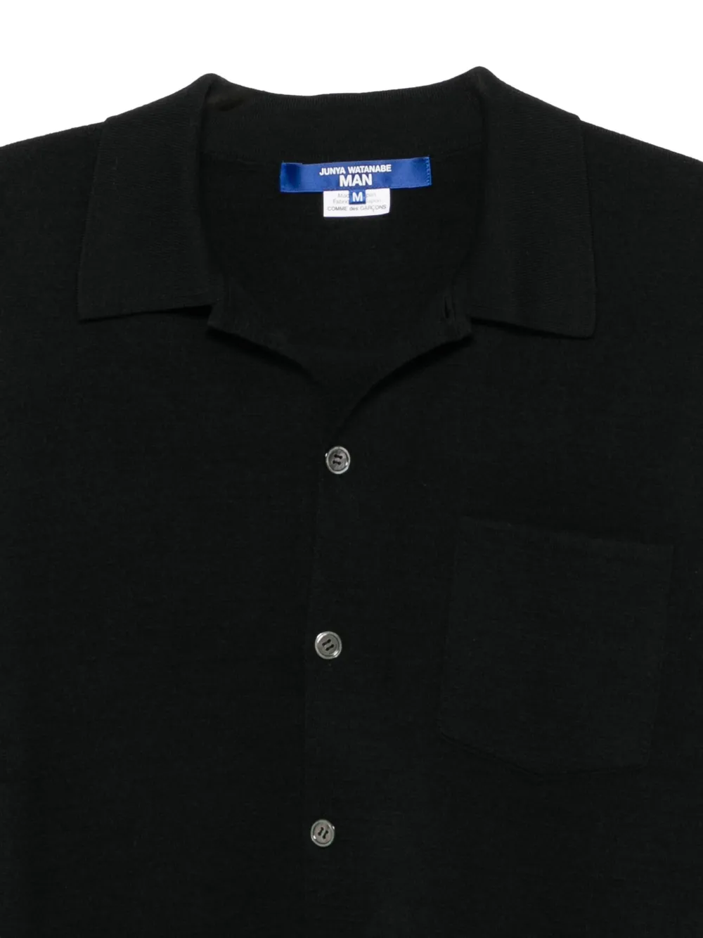 Junya Watanabe MAN button-up collared sweater Zwart