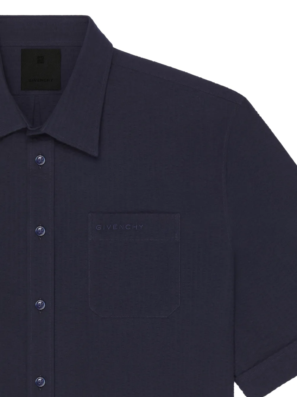 Givenchy Katoenen seersucker overhemd Blauw