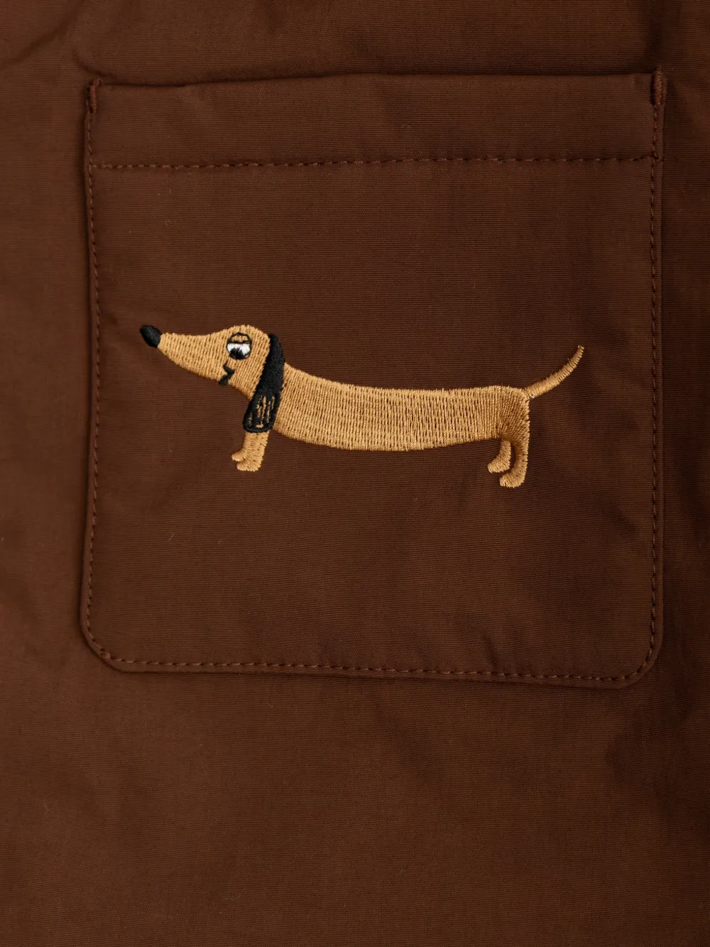 Mini Rodini faux-fur collar padded parka Bruin
