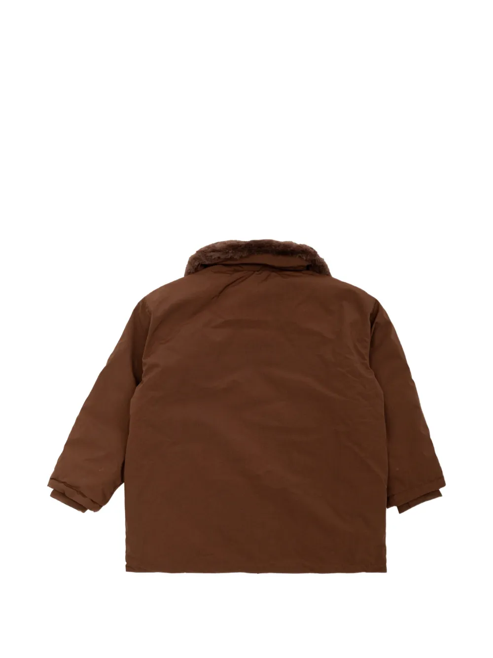 Mini Rodini faux-fur collar padded parka Bruin