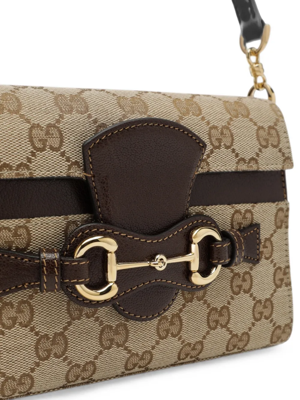 Gucci Kleine Horsebit Duomo GG canvas shopper Bruin