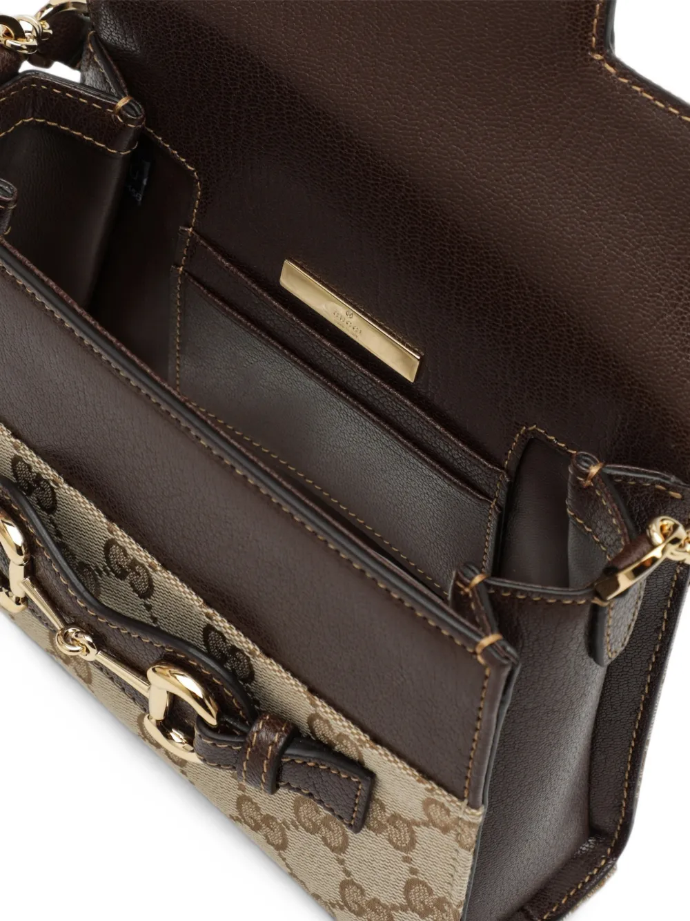 Gucci Kleine Horsebit Duomo GG canvas shopper Bruin