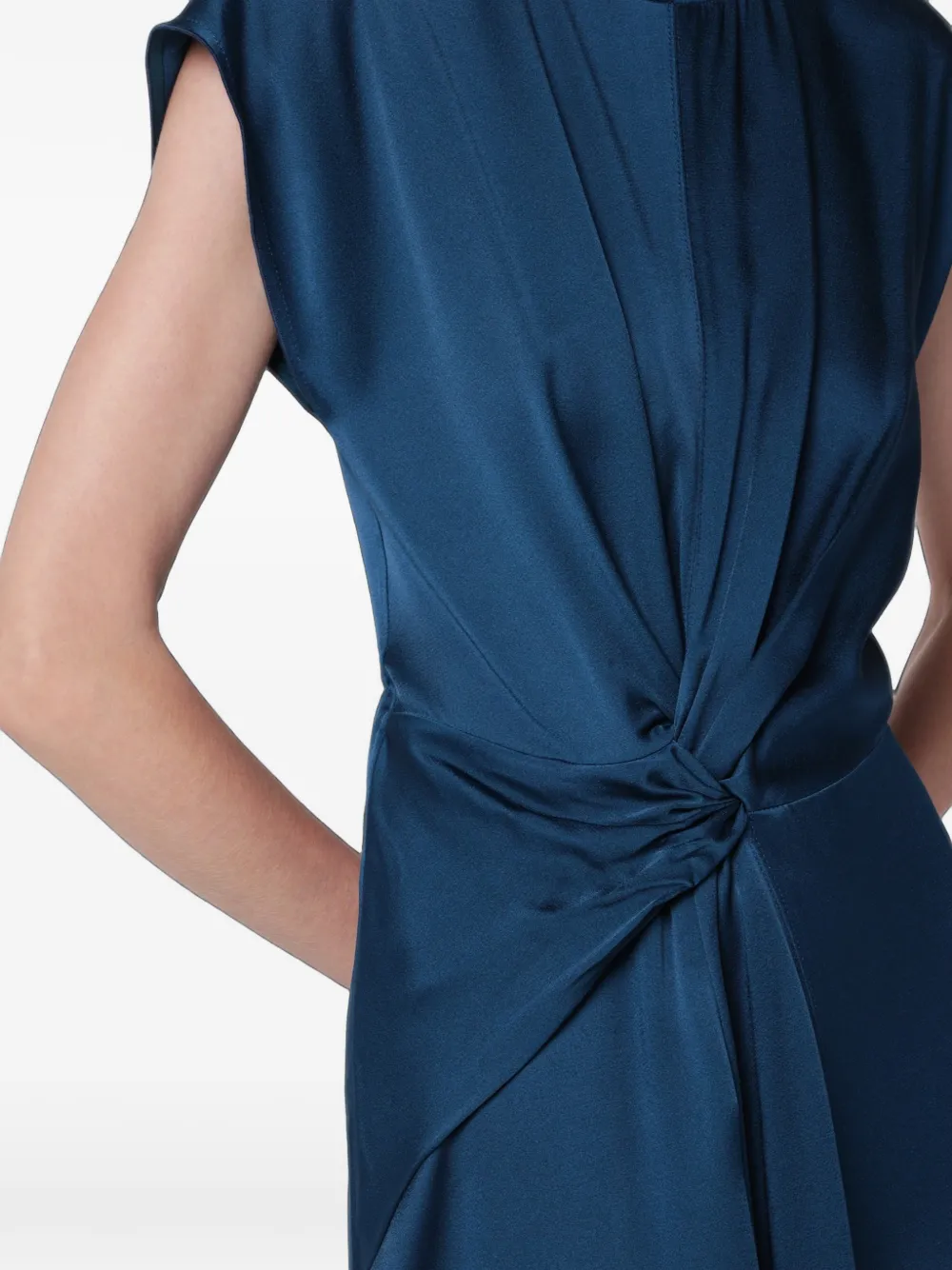 Victoria Beckham Aria jurk met gedraaid detail Blauw