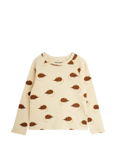 Mini Rodini elephant shrew-print long-sleeve top