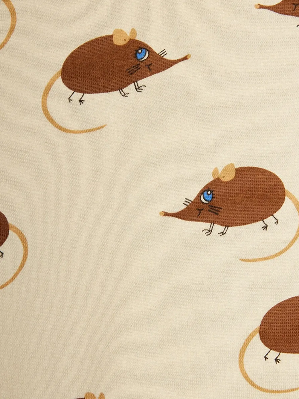 Mini Rodini elephant shrew-print long-sleeve top Beige