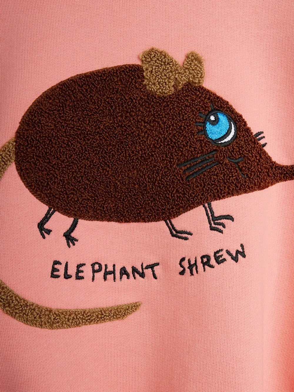 Mini Rodini Elephant Shrew chenille sweatshirt Roze
