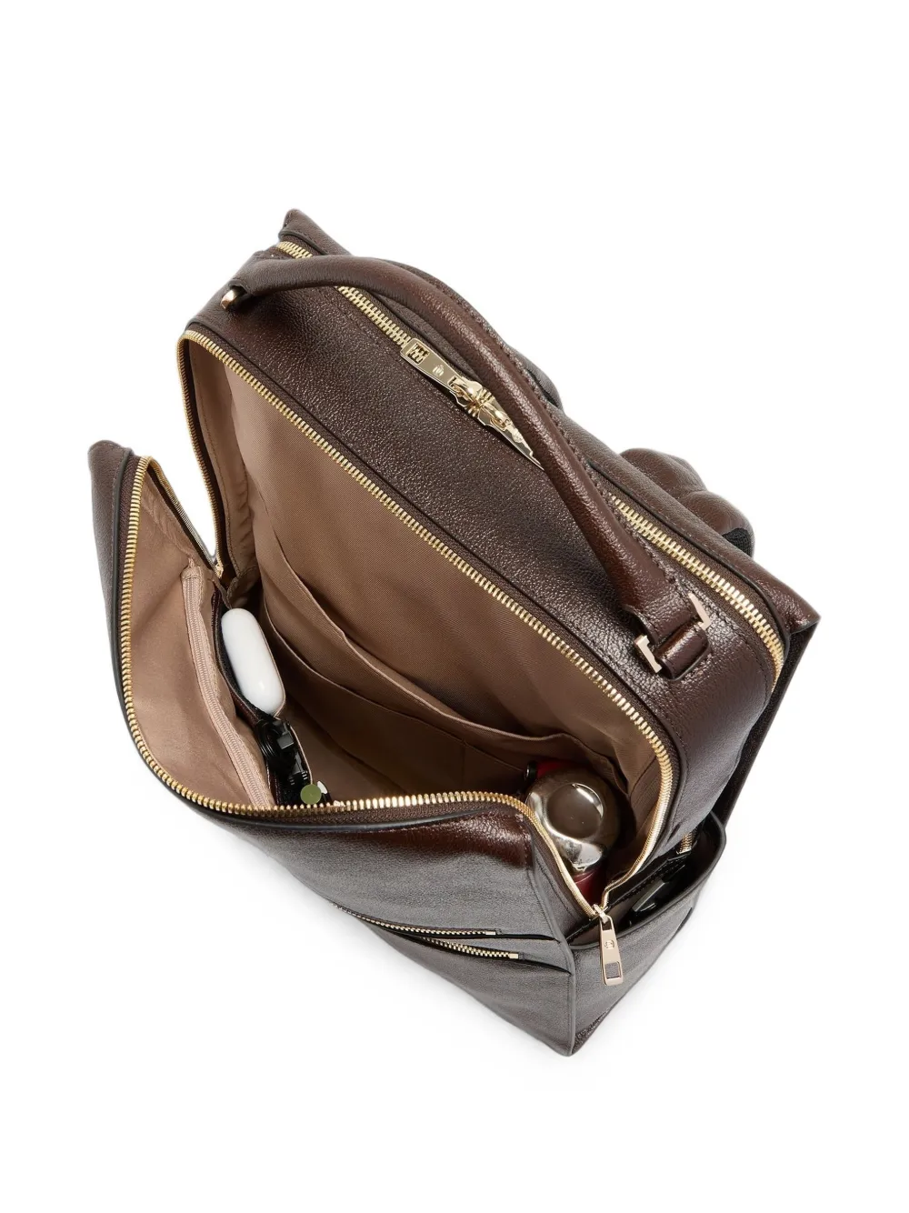 PIQUADRO Leren rugtas Bruin