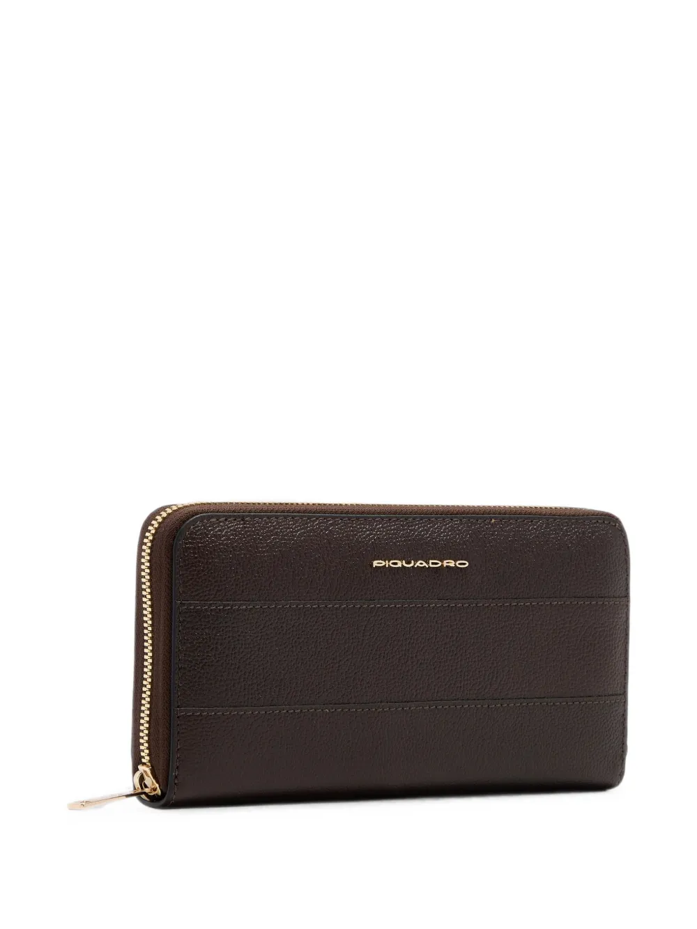PIQUADRO logo-plaque zip-around wallet Bruin