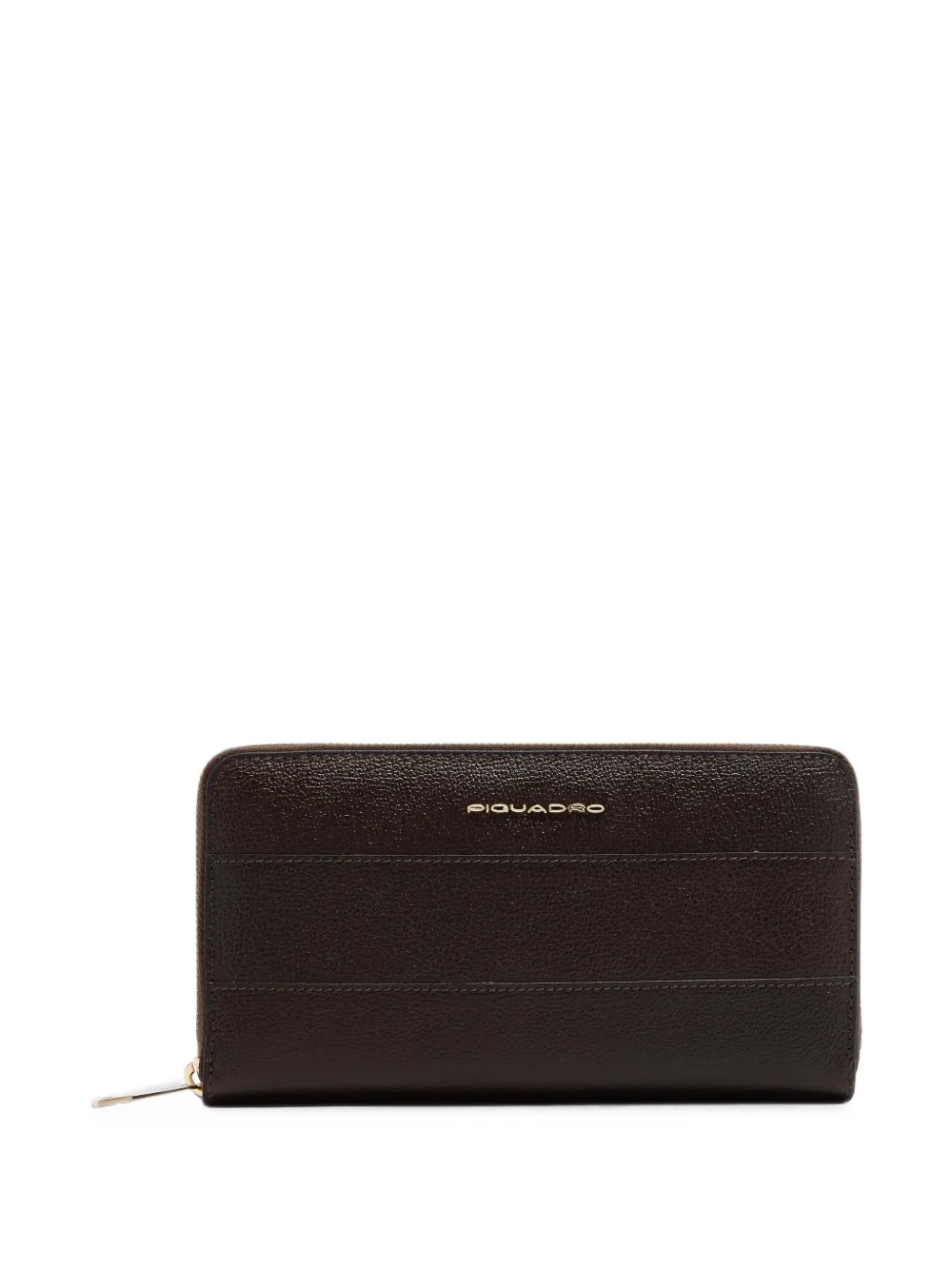PIQUADRO logo-plaque zip-around wallet - Marrone