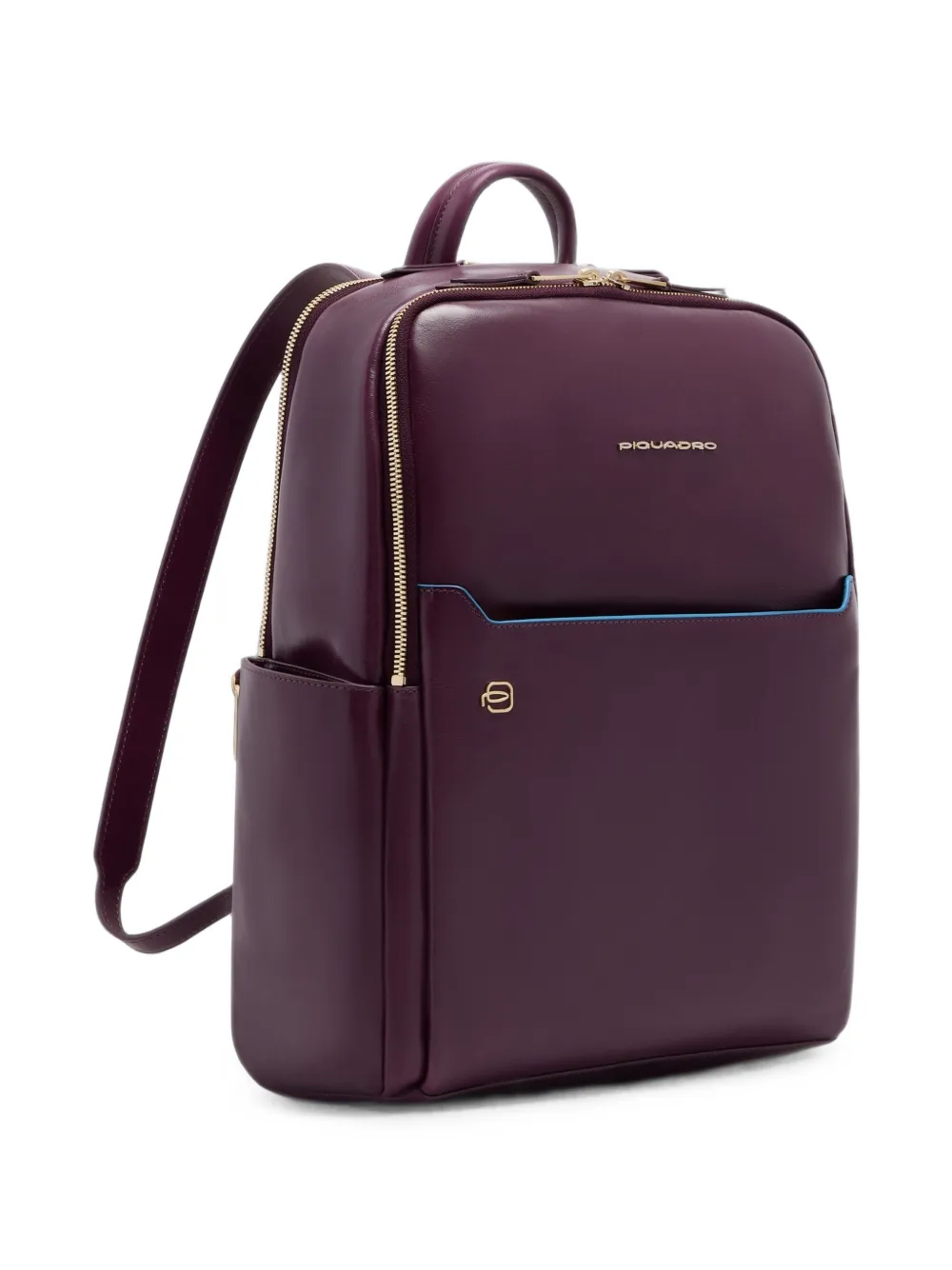 PIQUADRO leather laptop backpack Paars
