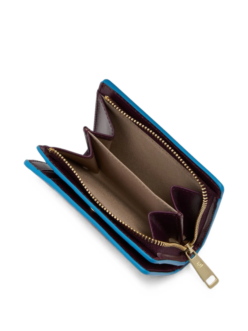 PIQUADRO Leren portemonnee Paars