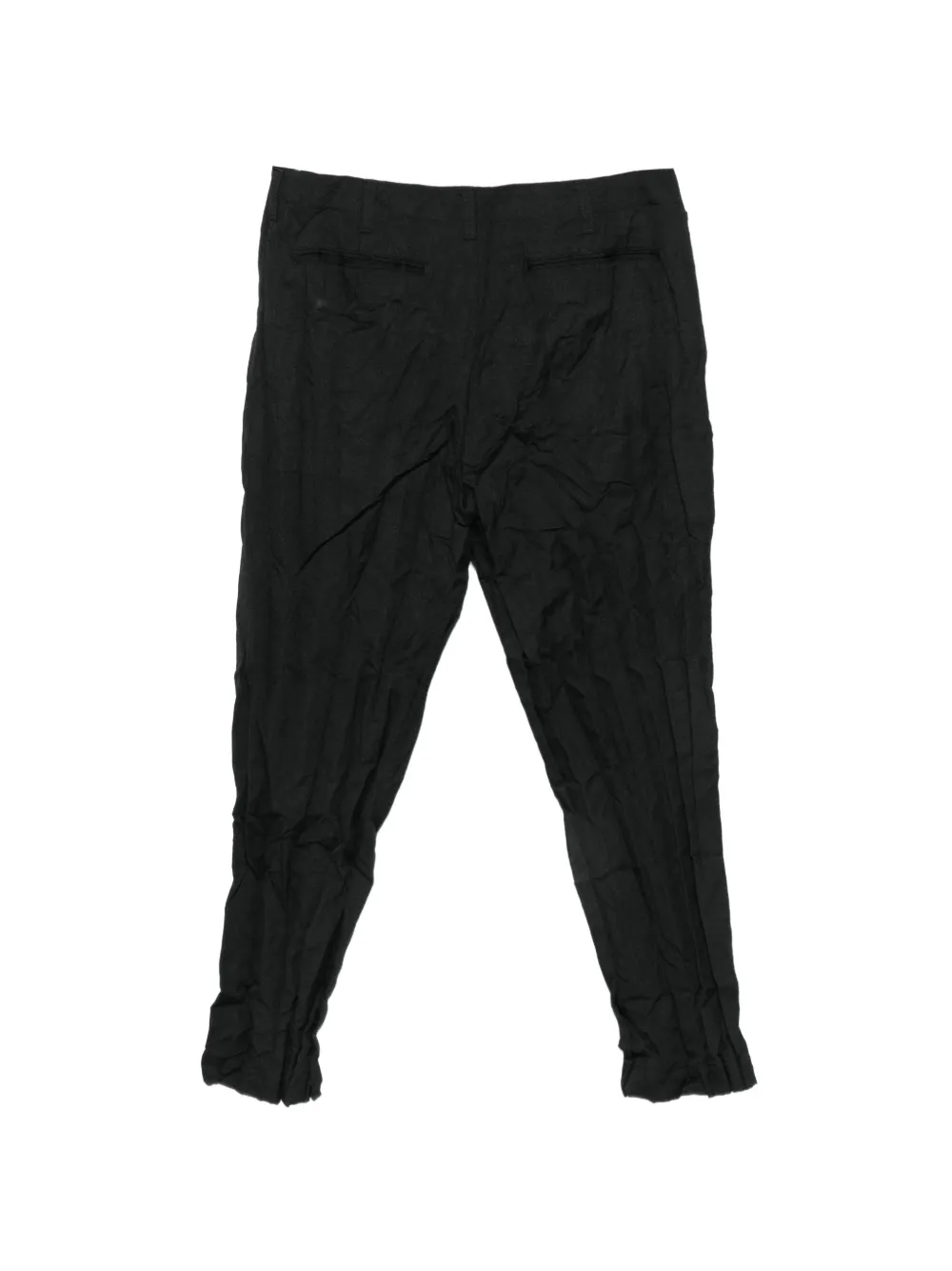 Comme des Garçons Homme Broek met gekreukte afwerking Zwart