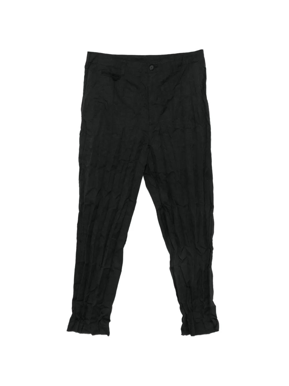 Comme des Garçons Homme crinkled-finish trousers - Nero