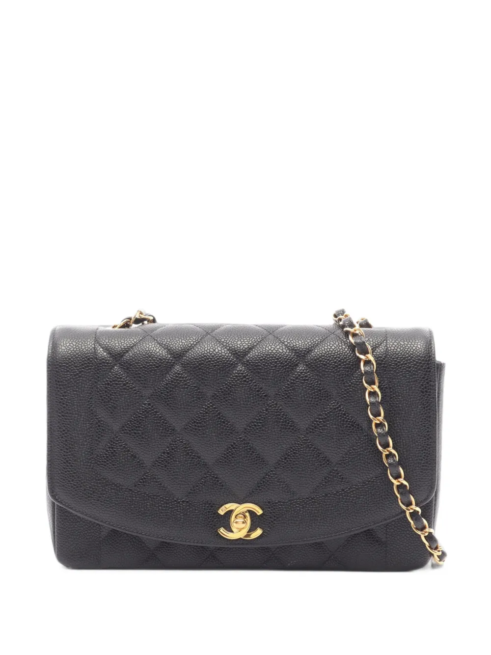 CHANEL Pre-Owned 1994-1996 Matelassé Diana cross body bag - Nero